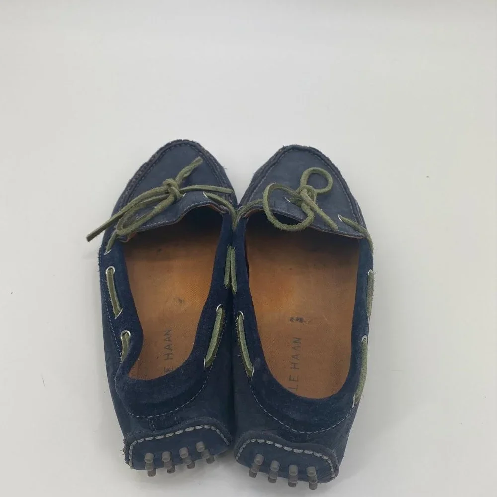 COLE HAAN BLUE SUEDE SLIP ON‎ LOAFERS
